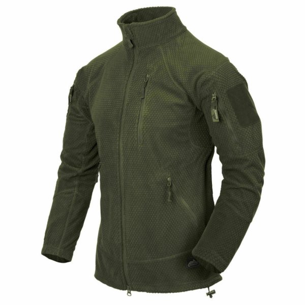 Helikon Tex Alpha Tactical Grid Fleece Jacket Jacke Olive Green Grün UTL Security Outdoor Medium