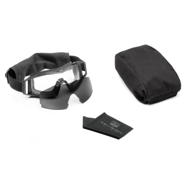 Revision Wolfspider Schutzbrille Essential Schwarz - Klar / Smoke - Military Army Airsoftbrille