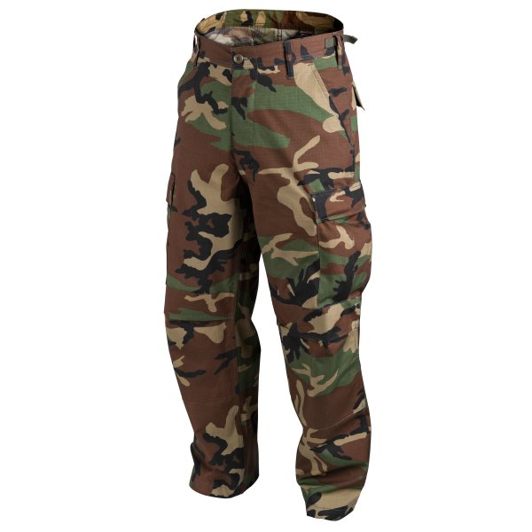 Helikon Tex BDU US Woodland Hose PolyCotton Ripstop Army Uniform Trouser Pants Small Regular