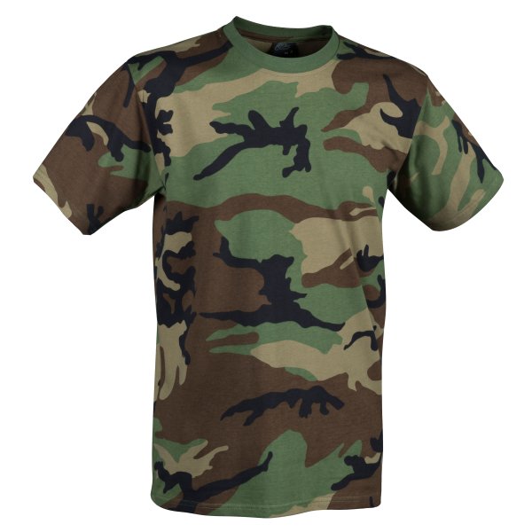 Helikon Tex US T-Shirt Army - Military Style 100% Baumwolle - Woodland Small