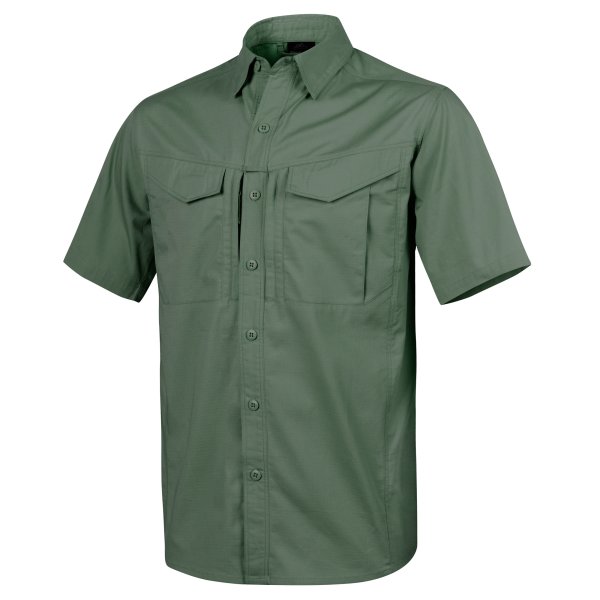 Helikon Tex Defender MK2 Shirt Short Sleeve Polycotton Ripstop Olive Green