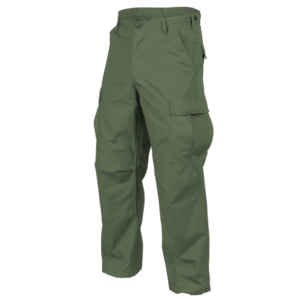 Helikon Tex BDU Hose Olve Green PolyCotton Ripstop Army Uniform Trouser Pants Large Regular