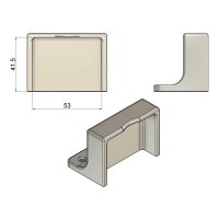 Universal holder for power strip - multiple socket wall bracket white
