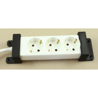 Universal holder for power strip - multiple socket wall bracket black