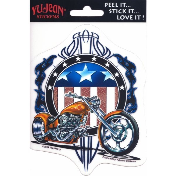 Aufkleber - Top Heavy - American Chopper10,1x12,7 cm Yujean Sticker Biker Harly