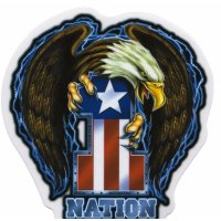 Aufkleber One Nation Sticker USA Eagle 12,3x13 cm Yujean...