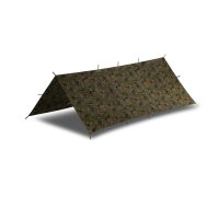 Helikon-Tex SuperTarp Small - Polyester RipStop Tarp / Plane - PL Woodland - Outdoor Bushcraft Jagd Survival